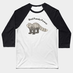 Red Panda Power Baseball T-Shirt